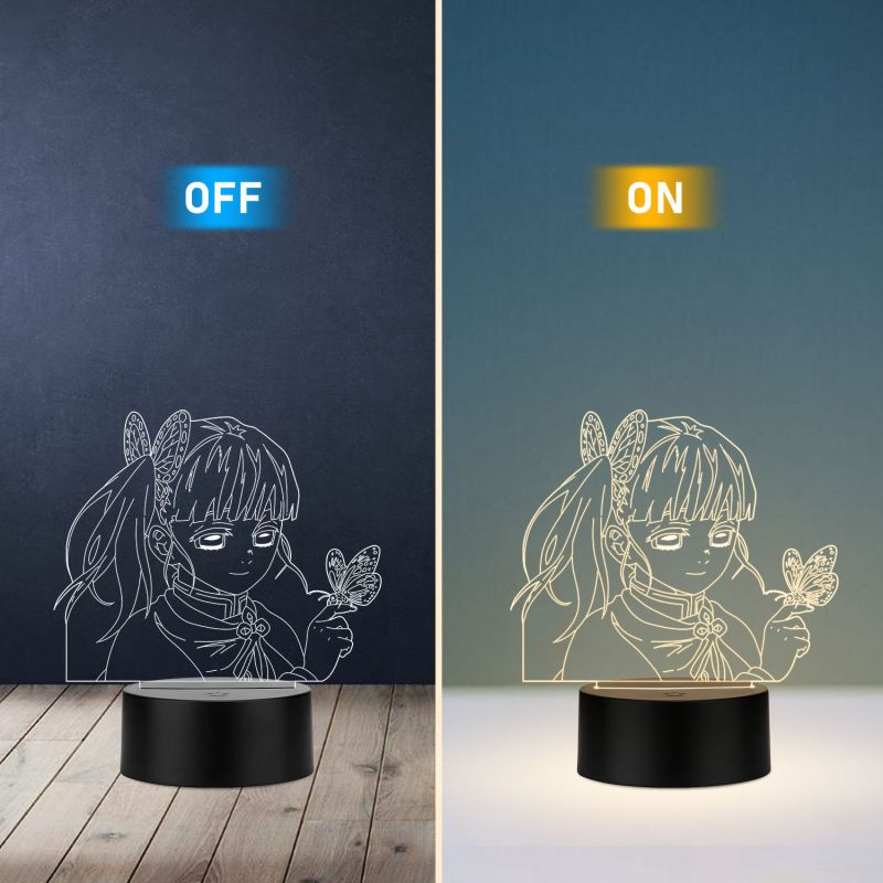 Kanao Tsuyuri Character From Demon Slayer Anime Night Lamp